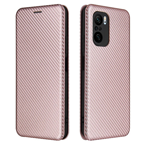 Funda de Cuero Cartera con Soporte Carcasa L06Z para Xiaomi Mi 11i 5G Oro Rosa