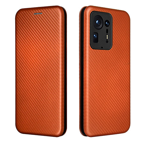 Funda de Cuero Cartera con Soporte Carcasa L06Z para Xiaomi Mi Mix 4 5G Marron