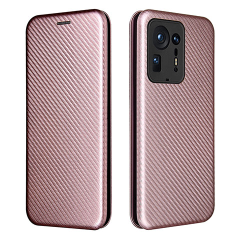 Funda de Cuero Cartera con Soporte Carcasa L06Z para Xiaomi Mi Mix 4 5G Oro Rosa