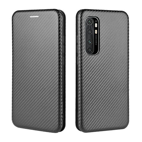 Funda de Cuero Cartera con Soporte Carcasa L06Z para Xiaomi Mi Note 10 Lite Negro