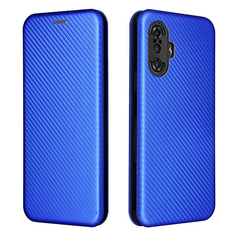 Funda de Cuero Cartera con Soporte Carcasa L06Z para Xiaomi Poco F3 GT 5G Azul