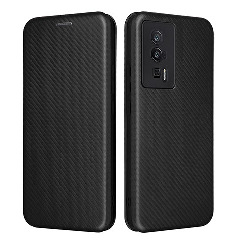 Funda de Cuero Cartera con Soporte Carcasa L06Z para Xiaomi Poco F5 Pro 5G Negro