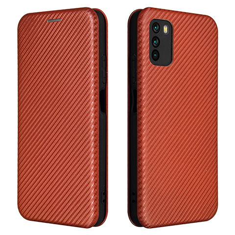 Funda de Cuero Cartera con Soporte Carcasa L06Z para Xiaomi Poco M3 Marron