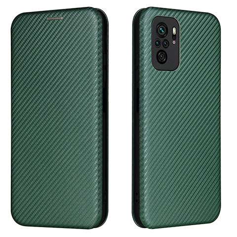 Funda de Cuero Cartera con Soporte Carcasa L06Z para Xiaomi Poco M5S Verde