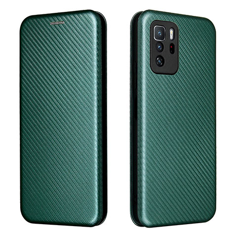 Funda de Cuero Cartera con Soporte Carcasa L06Z para Xiaomi Poco X3 GT 5G Verde