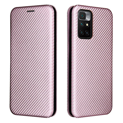 Funda de Cuero Cartera con Soporte Carcasa L06Z para Xiaomi Redmi 10 (2022) Oro Rosa