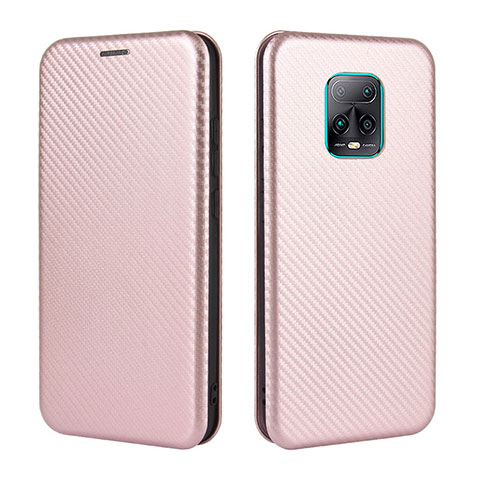 Funda de Cuero Cartera con Soporte Carcasa L06Z para Xiaomi Redmi 10X 5G Oro Rosa