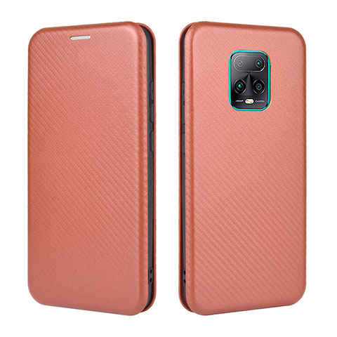 Funda de Cuero Cartera con Soporte Carcasa L06Z para Xiaomi Redmi 10X Pro 5G Marron