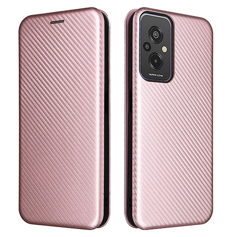 Funda de Cuero Cartera con Soporte Carcasa L06Z para Xiaomi Redmi 11 Prime 4G Oro Rosa