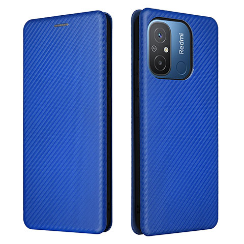 Funda de Cuero Cartera con Soporte Carcasa L06Z para Xiaomi Redmi 11A 4G Azul