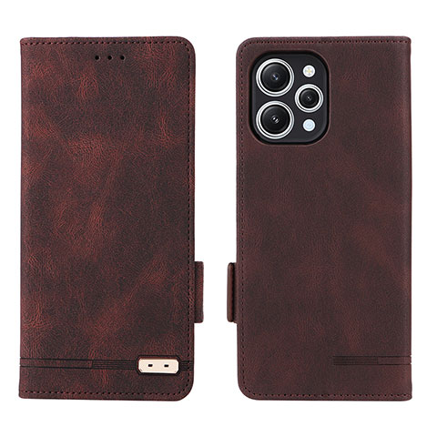 Funda de Cuero Cartera con Soporte Carcasa L06Z para Xiaomi Redmi 12 4G Marron