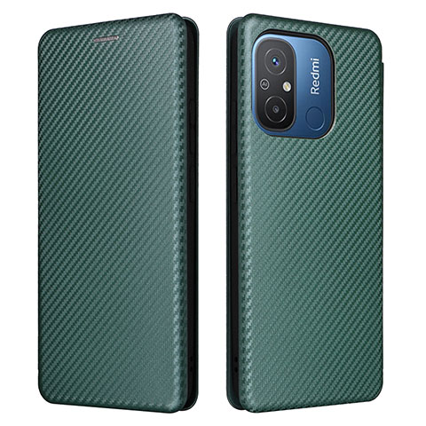 Funda de Cuero Cartera con Soporte Carcasa L06Z para Xiaomi Redmi 12C 4G Verde