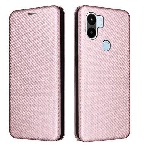 Funda de Cuero Cartera con Soporte Carcasa L06Z para Xiaomi Redmi A1 Plus Oro Rosa