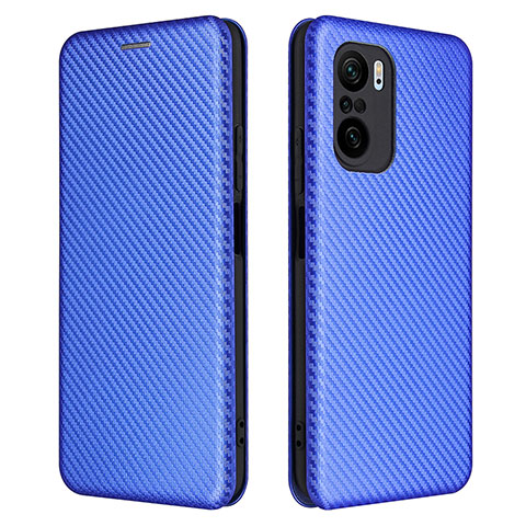 Funda de Cuero Cartera con Soporte Carcasa L06Z para Xiaomi Redmi K40 Pro 5G Azul