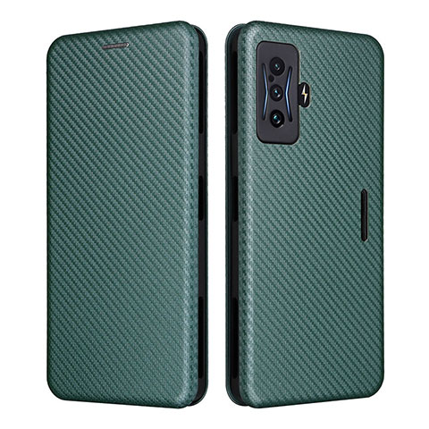 Funda de Cuero Cartera con Soporte Carcasa L06Z para Xiaomi Redmi K50 Gaming 5G Verde