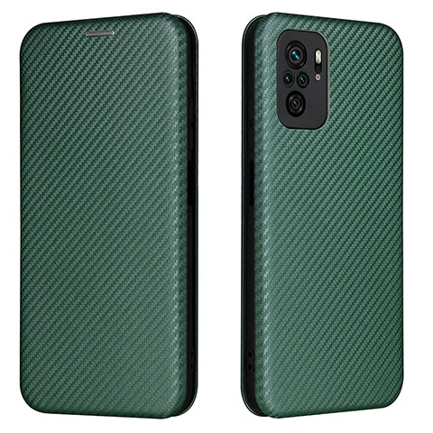 Funda de Cuero Cartera con Soporte Carcasa L06Z para Xiaomi Redmi Note 10 4G Verde