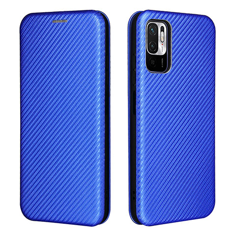 Funda de Cuero Cartera con Soporte Carcasa L06Z para Xiaomi Redmi Note 10 5G Azul