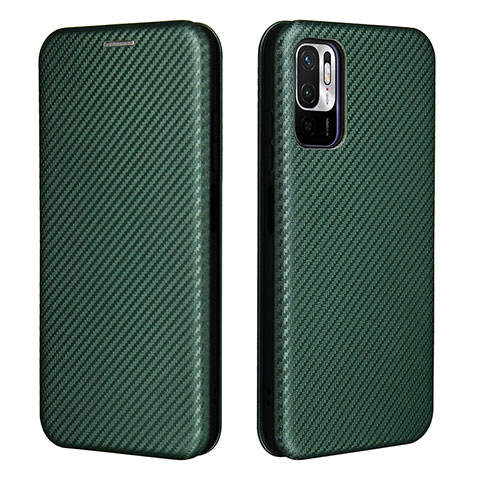 Funda de Cuero Cartera con Soporte Carcasa L06Z para Xiaomi Redmi Note 10 5G Verde