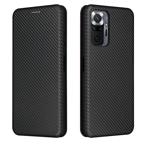 Funda de Cuero Cartera con Soporte Carcasa L06Z para Xiaomi Redmi Note 10 Pro Max Negro