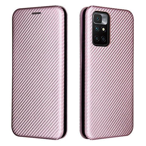 Funda de Cuero Cartera con Soporte Carcasa L06Z para Xiaomi Redmi Note 11 4G (2021) Oro Rosa