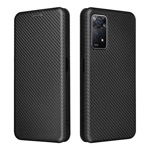 Funda de Cuero Cartera con Soporte Carcasa L06Z para Xiaomi Redmi Note 11 Pro 5G Negro