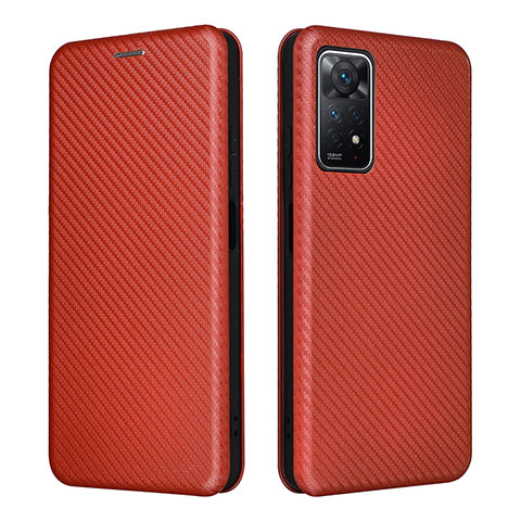 Funda de Cuero Cartera con Soporte Carcasa L06Z para Xiaomi Redmi Note 12 Pro 4G Marron