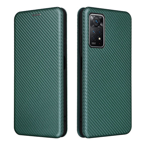 Funda de Cuero Cartera con Soporte Carcasa L06Z para Xiaomi Redmi Note 12 Pro 4G Verde