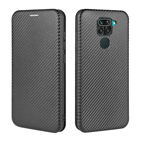 Funda de Cuero Cartera con Soporte Carcasa L06Z para Xiaomi Redmi Note 9 Negro