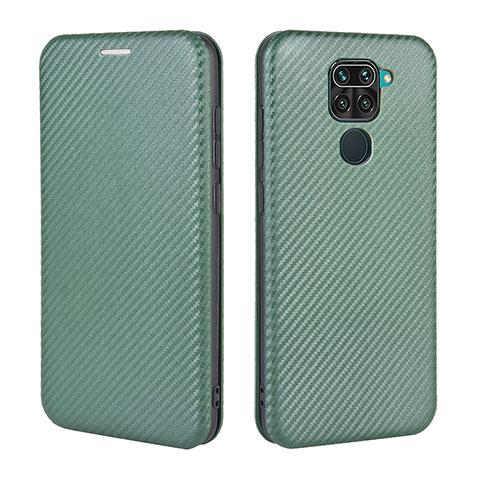 Funda de Cuero Cartera con Soporte Carcasa L06Z para Xiaomi Redmi Note 9 Verde