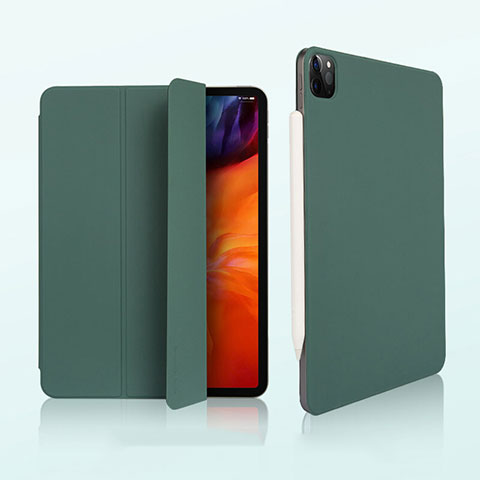 Funda de Cuero Cartera con Soporte Carcasa L07 para Apple iPad Pro 11 (2021) Verde