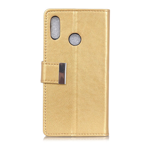 Funda de Cuero Cartera con Soporte Carcasa L07 para Asus Zenfone Max ZB555KL Oro