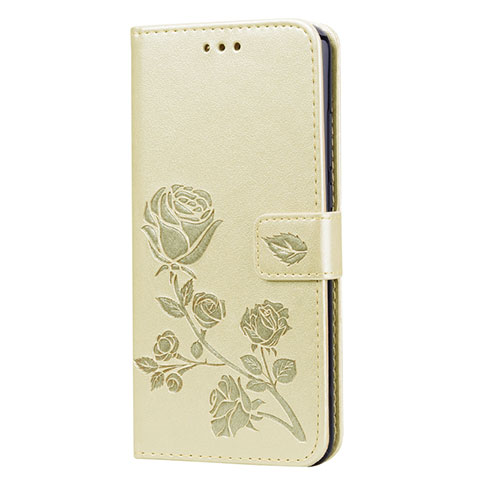 Funda de Cuero Cartera con Soporte Carcasa L07 para Huawei Honor 8X Oro