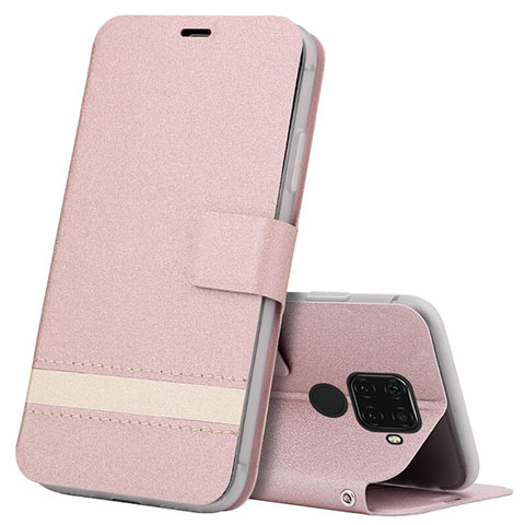 Funda de Cuero Cartera con Soporte Carcasa L07 para Huawei Mate 30 Lite Oro Rosa