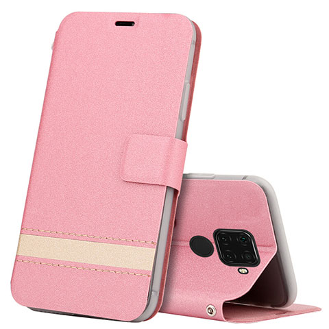 Funda de Cuero Cartera con Soporte Carcasa L07 para Huawei Nova 5i Pro Rosa