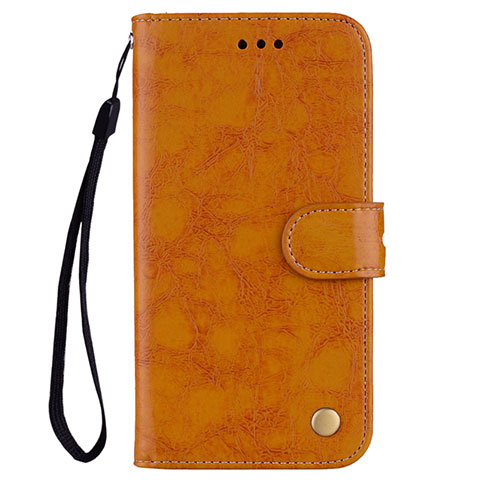 Funda de Cuero Cartera con Soporte Carcasa L07 para Huawei P20 Lite Naranja