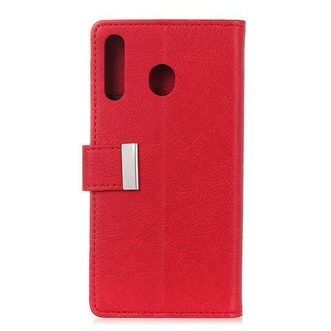 Funda de Cuero Cartera con Soporte Carcasa L07 para Huawei Y6p Rojo