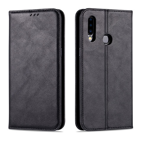 Funda de Cuero Cartera con Soporte Carcasa L07 para Samsung Galaxy A20s Negro