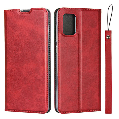 Funda de Cuero Cartera con Soporte Carcasa L07 para Samsung Galaxy A51 5G Rojo