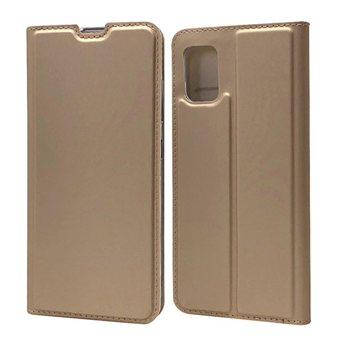 Funda de Cuero Cartera con Soporte Carcasa L07 para Samsung Galaxy A71 4G A715 Oro