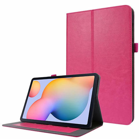 Funda de Cuero Cartera con Soporte Carcasa L07 para Samsung Galaxy Tab S7 11 Wi-Fi SM-T870 Rosa Roja