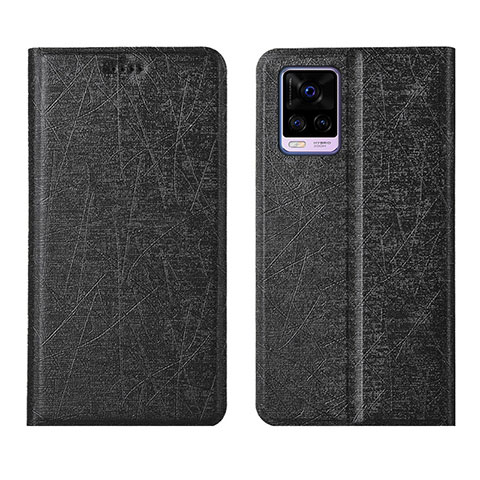 Funda de Cuero Cartera con Soporte Carcasa L07 para Vivo V20 Pro 5G Negro