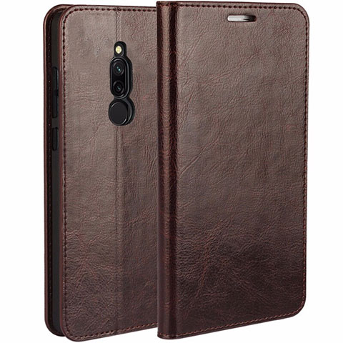 Funda de Cuero Cartera con Soporte Carcasa L07 para Xiaomi Redmi 8 Marron