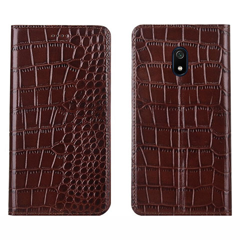 Funda de Cuero Cartera con Soporte Carcasa L07 para Xiaomi Redmi 8A Marron