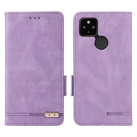 Funda de Cuero Cartera con Soporte Carcasa L07Z para Google Pixel 4a 5G Morado