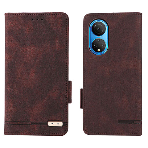 Funda de Cuero Cartera con Soporte Carcasa L07Z para Huawei Honor X7 Marron