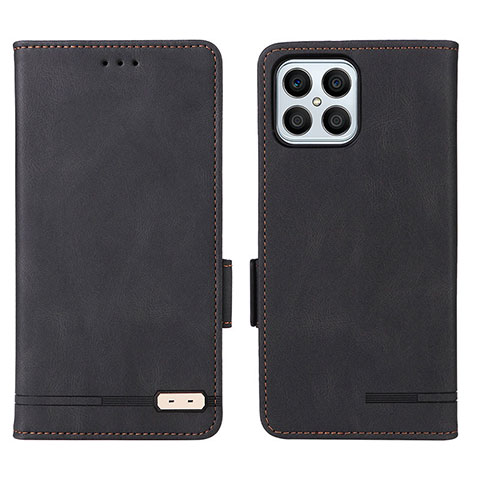 Funda de Cuero Cartera con Soporte Carcasa L07Z para Huawei Honor X8 4G Negro