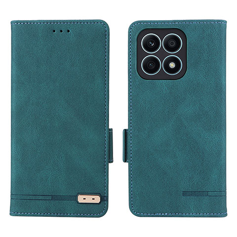 Funda de Cuero Cartera con Soporte Carcasa L07Z para Huawei Honor X8a 4G Verde