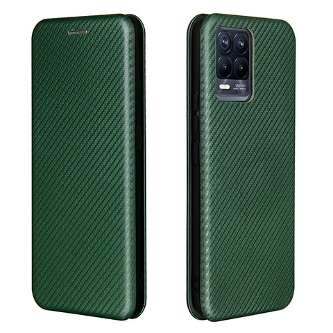 Funda de Cuero Cartera con Soporte Carcasa L07Z para Realme 8 4G Verde