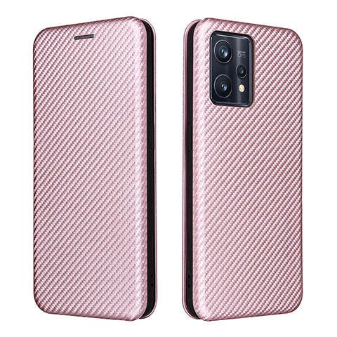 Funda de Cuero Cartera con Soporte Carcasa L07Z para Realme 9 Pro+ Plus 5G Oro Rosa