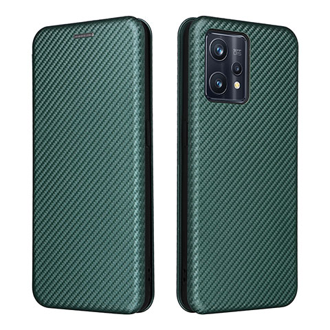 Funda de Cuero Cartera con Soporte Carcasa L07Z para Realme 9 Pro+ Plus 5G Verde